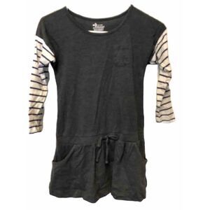 Old Navy Striped‎  Dress Girls Size S 6/7 Nautical Striped Cotton Blend